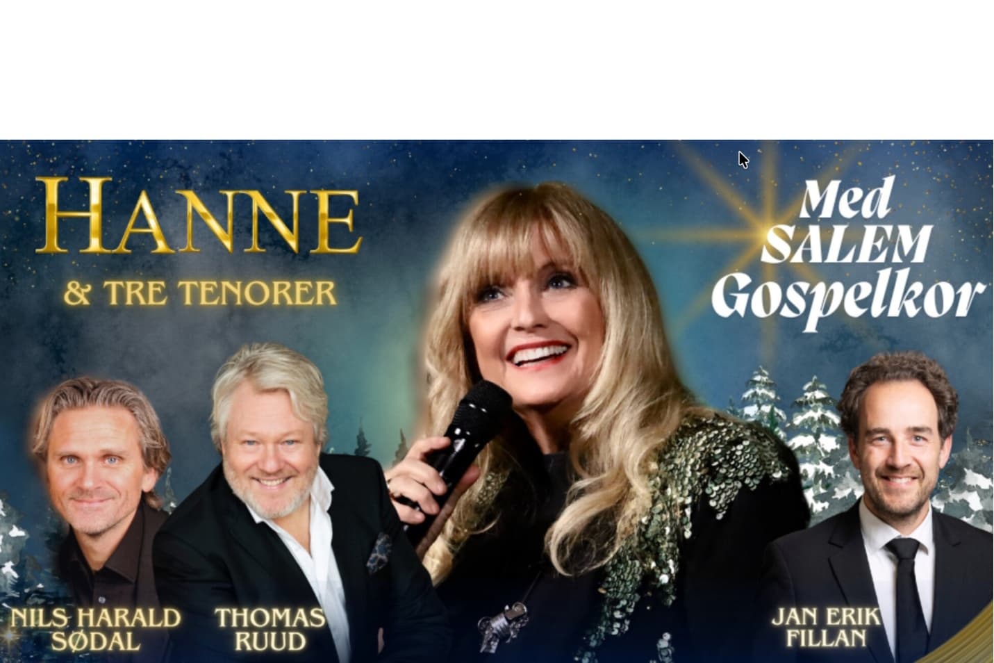 Konsert - Julekonsert med Hanne Krogh og de tre tenorer!