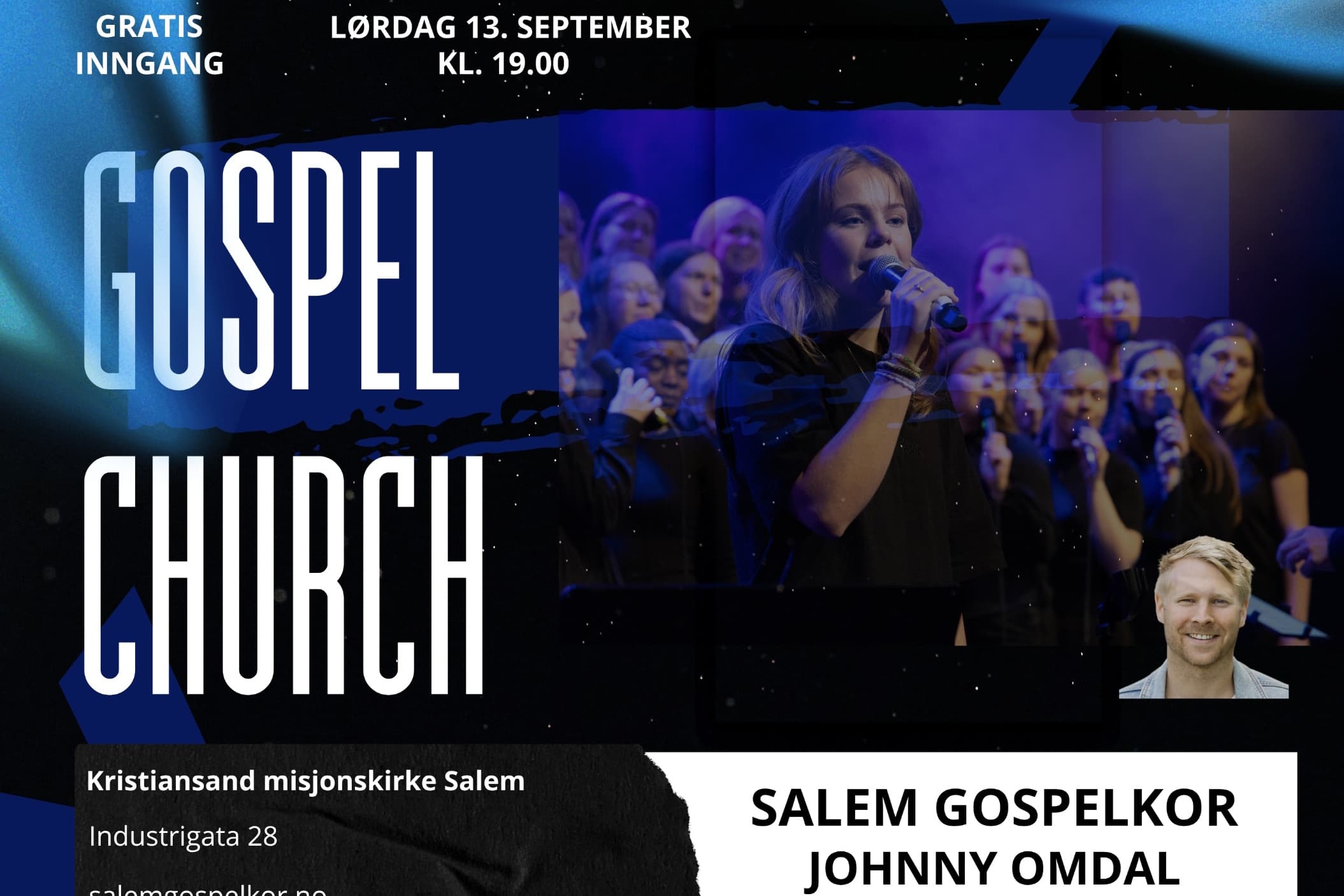 Konsert - Gospel Church med besøk av Johnny Omdal